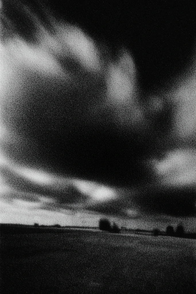 Gritty Monochrome Analog style AI image example 2