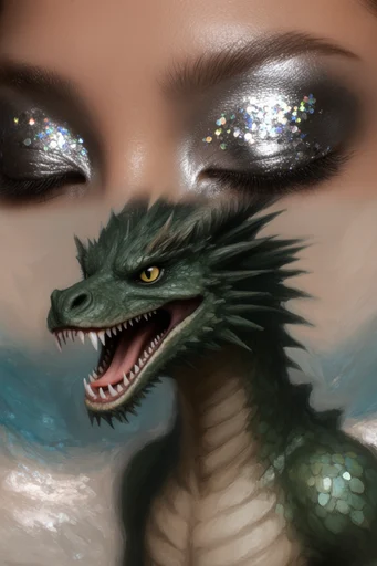 Luminous Cyber Glitz style reference image — prismatic light refraction