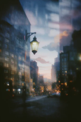 Ethereal Analog Melancholy style reference image — analog film grain