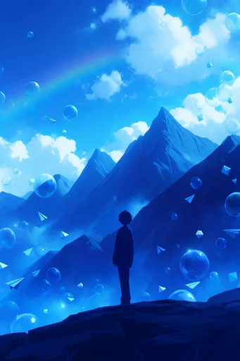 Celestial Cobalt Dreamscape style reference image — vast scale