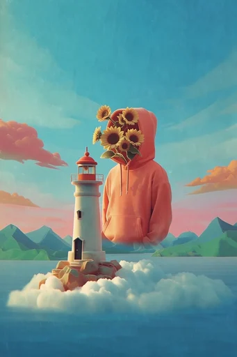 Playful Surrealist Miniature style reference image — high-contrast compositions