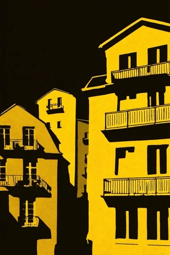 Amber Noir Graphicism style reference image — high-contrast silhouette