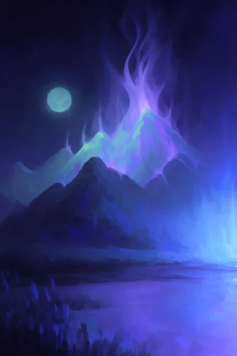Luminous Spectral Noir style reference image — bioluminescent glow