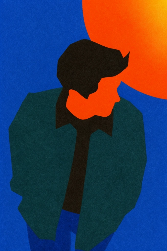 Graphic Minimalist Serigraph style AI image example 1