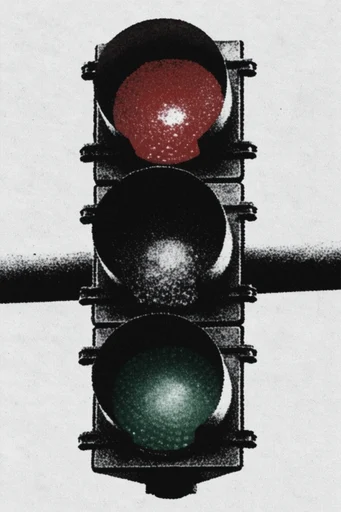 Analog Glitch Noir style reference image — spectral silhouette