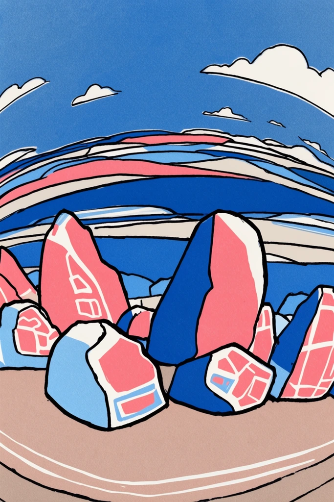 Distorted Graphic Pop style AI image example 2