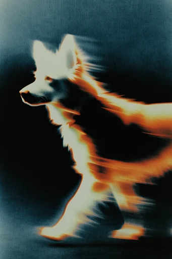 Kinetic Thermal Melancholy style reference image — ethereal silhouettes