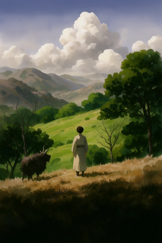 Painterly Anime Surrealism style AI image example 2
