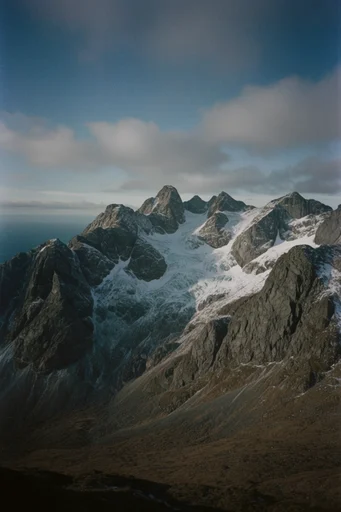Atmospheric Analog Melancholy style reference image — heavy film grain