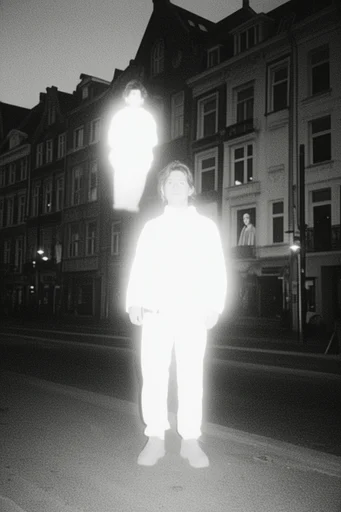 High-Contrast Ethereal Noir style reference image — high-contrast monochrome