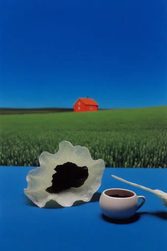 Surrealist Geometric Liminality style reference image — one-point perspective