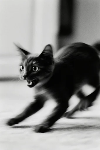Kinetic Noir Grain style reference image — shutter drag