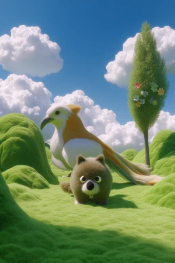 Plush Verdant Surrealism style reference image — whimsical dreamcore