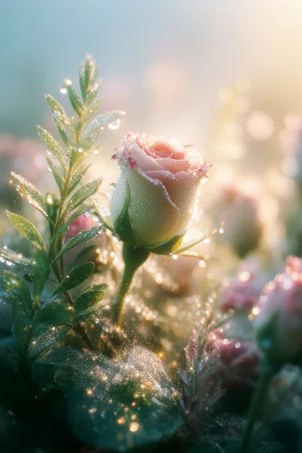 Ethereal Golden Dew style reference image — golden hour backlighting