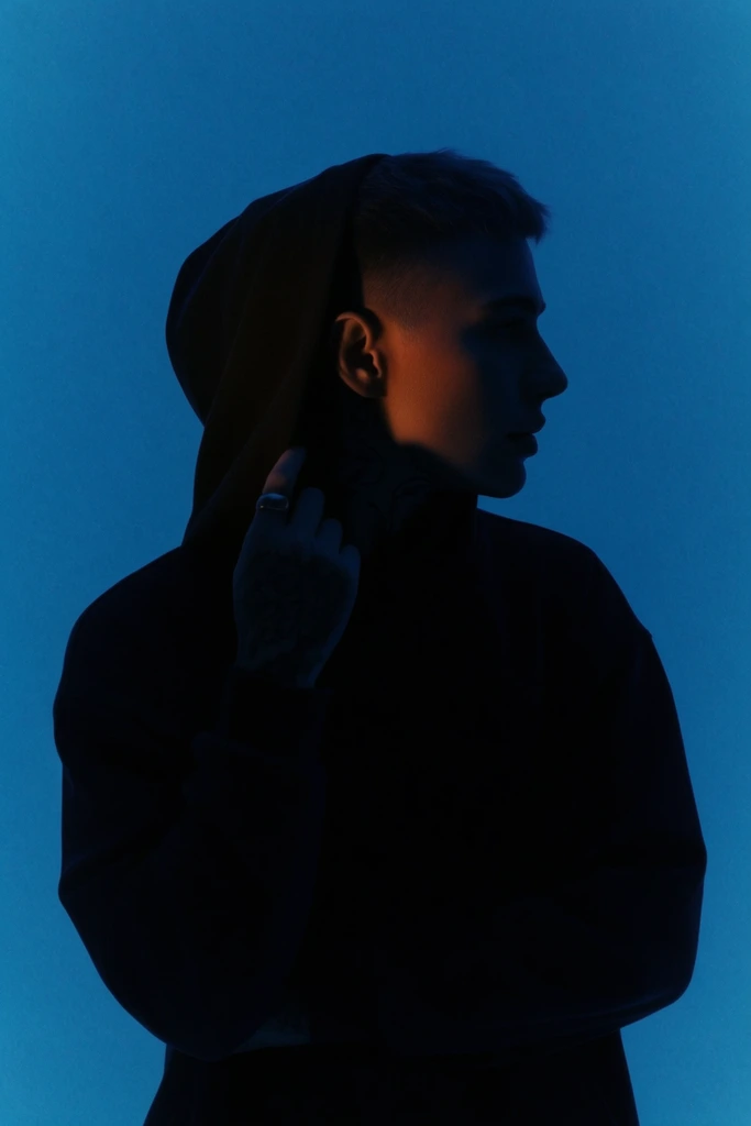 Ethereal Cyan Silhouette style AI image example 1