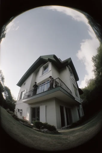 Dynamic Fisheye Urbanism style reference image — wide-angle warp
