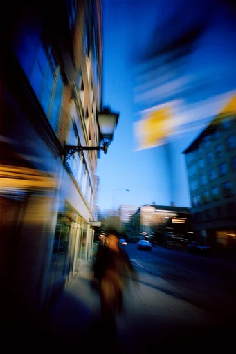 Cinematic Nocturnal Blur style reference image — high contrast shadows