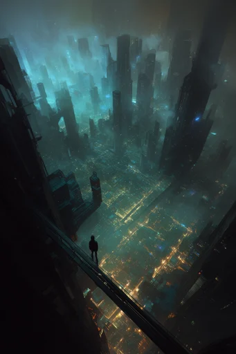Atmospheric Industrial Dystopia moodboard — generate AI images in this style