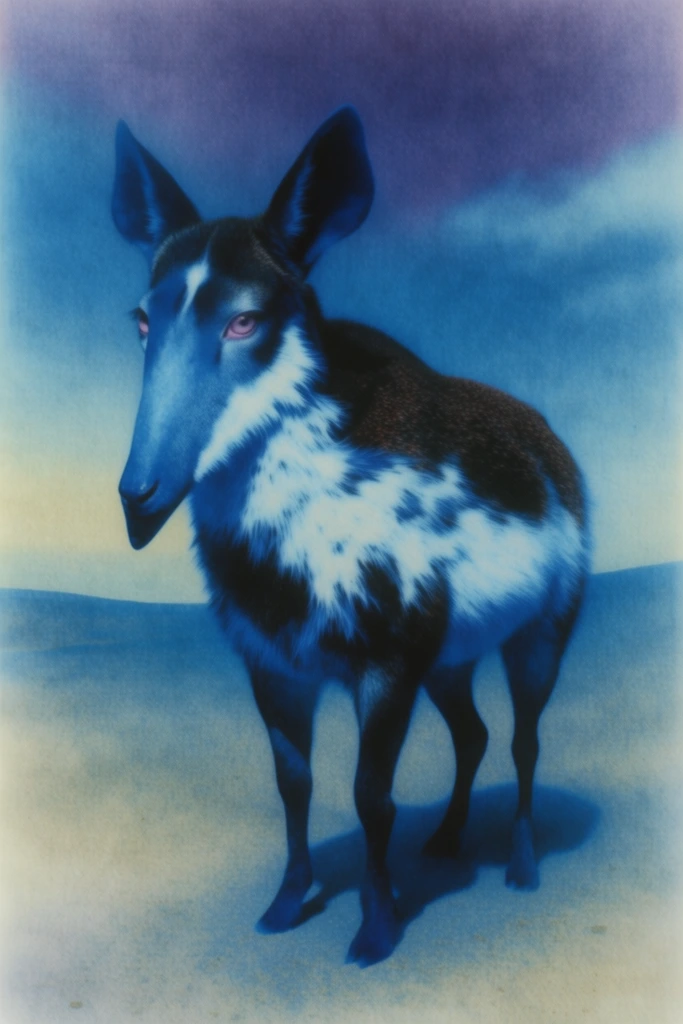 Spectral Cyanotype Surrealism style AI image example 3