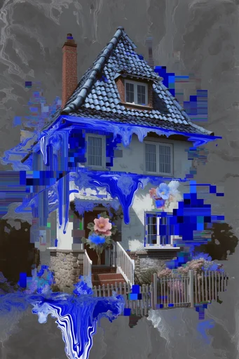 Digital Glitch Surrealism style AI image example 4