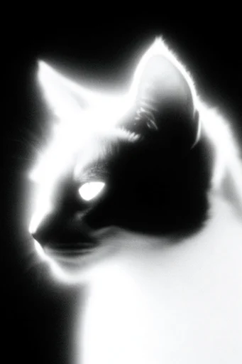 Spectral Luminescent Noir style reference image — heavy film grain