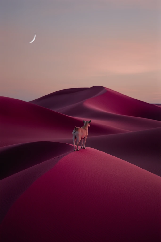 Surreal Crimson Sands style AI image example 3