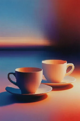 Luminous Glitch Spectrum style reference image — analog glitch