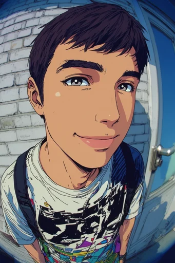 Distorted Graphic Pop style reference image — vibrant flat cell shading
