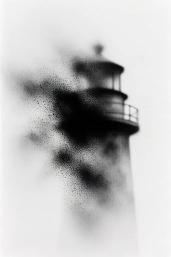 Ethereal Monochrome Minimalism style reference image — soft-focus gradients