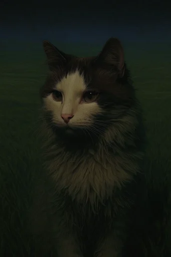 Ethereal Verdant Surrealism style reference image — moody pastoral landscape