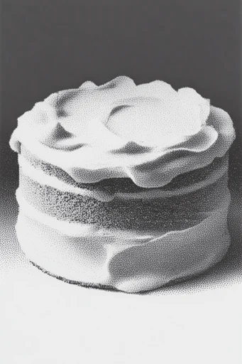 Monochrome Halftone Graphic style reference image — chiaroscuro lighting
