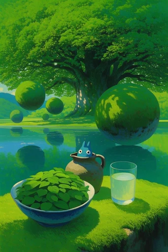 Surreal Impressionist Verdant Landscapes style reference image — painterly brushwork