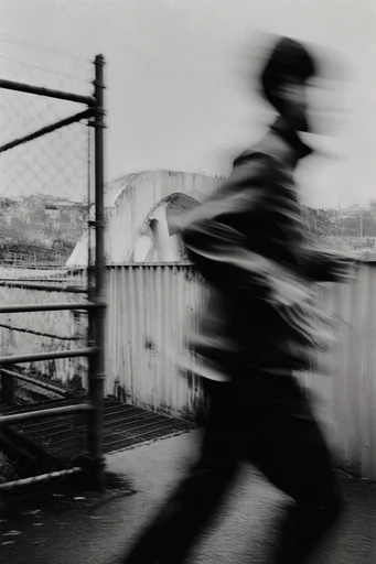 Kinetic Spectral Noir style reference image — high-contrast black and white