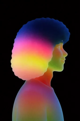 Luminous Chromatic Minimalism moodboard — generate AI images in this style