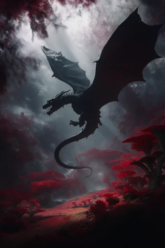 Crimson Mystic Surrealism style reference image — surreal landscape