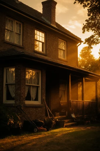 Cinematic Volumetric Chiaroscuro style reference image — dusty atmospheric haze