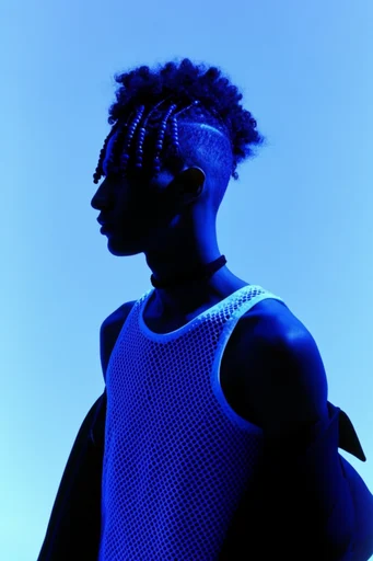 Minimalist Azure Silhouette moodboard — generate AI images in this style