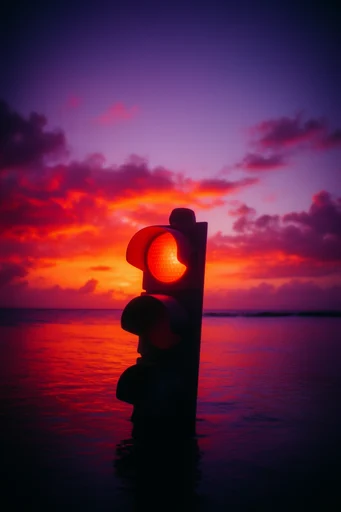 Cinematic Twilight Surrealism style reference image — analog film grain