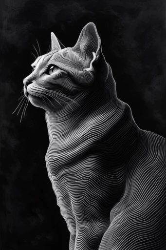 Luminous Topographic Surrealism style reference image — textured void