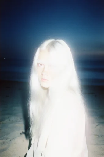 Spectral Nocturnal Glow style reference image — lo-fi film grain