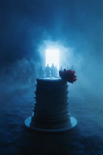 Luminous Liminal Monoliths style reference image — volumetric light beam
