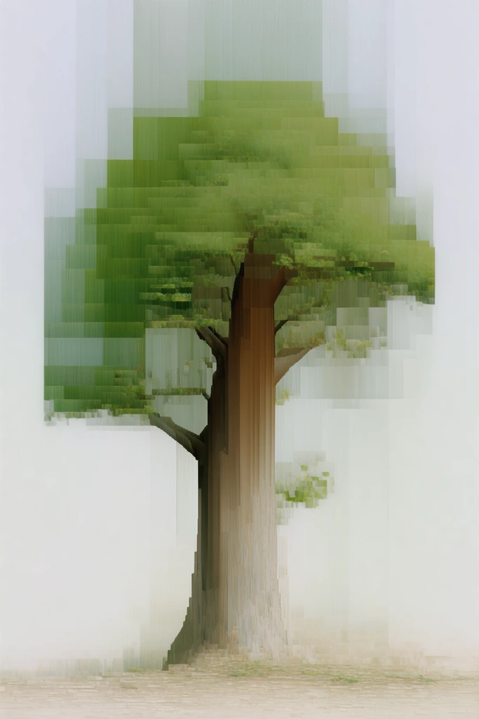 Refracted Organic Minimalism style AI image example 2