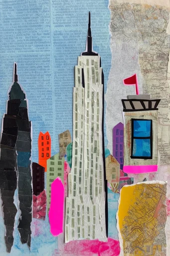 Analog Zine Collage style reference image — analog paper collage