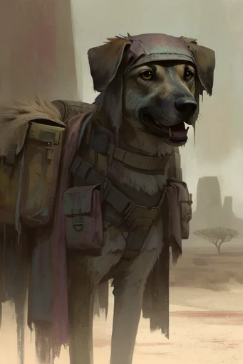 Dust-Worn Esoteric Futurism style reference image — textured digital illustration