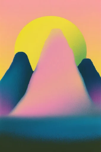 Chromatic Grain Minimalism style reference image — grainy gradient texture