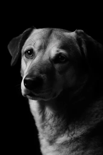 Dramatic Chiaroscuro Monochrome style reference image — fine art etching style