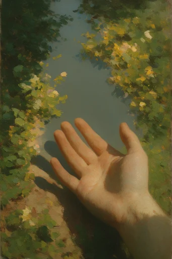 Romantic Pastoral Impressionism style reference image — textured brushstrokes