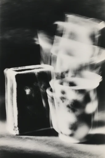 Spectral Monochrome Noir style reference image — ethereal motion blur
