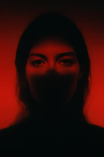 Crimson Thermal Noir style reference image — spectral glowing aura