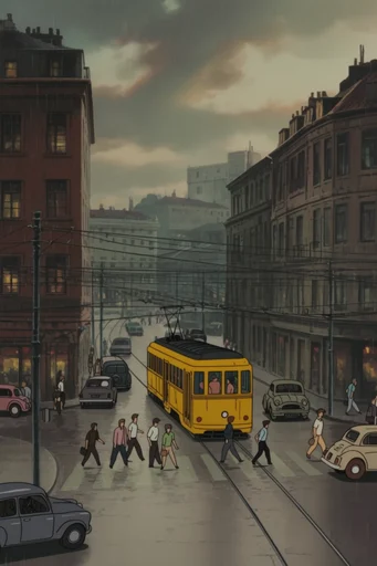 Nostalgic Noir Nocturne style reference image — vintage cel animation